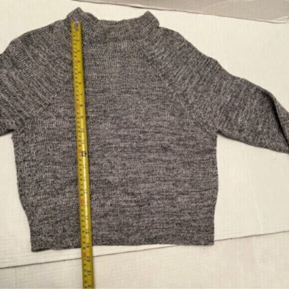 Free People Cotton  Too Good Pullover Sweater Black Heathered  EUC XS - Picture 9 of 12